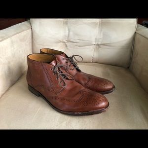Mens dress ankle boots lace up wingtip